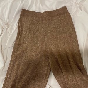 Gold highwaist mesh pants